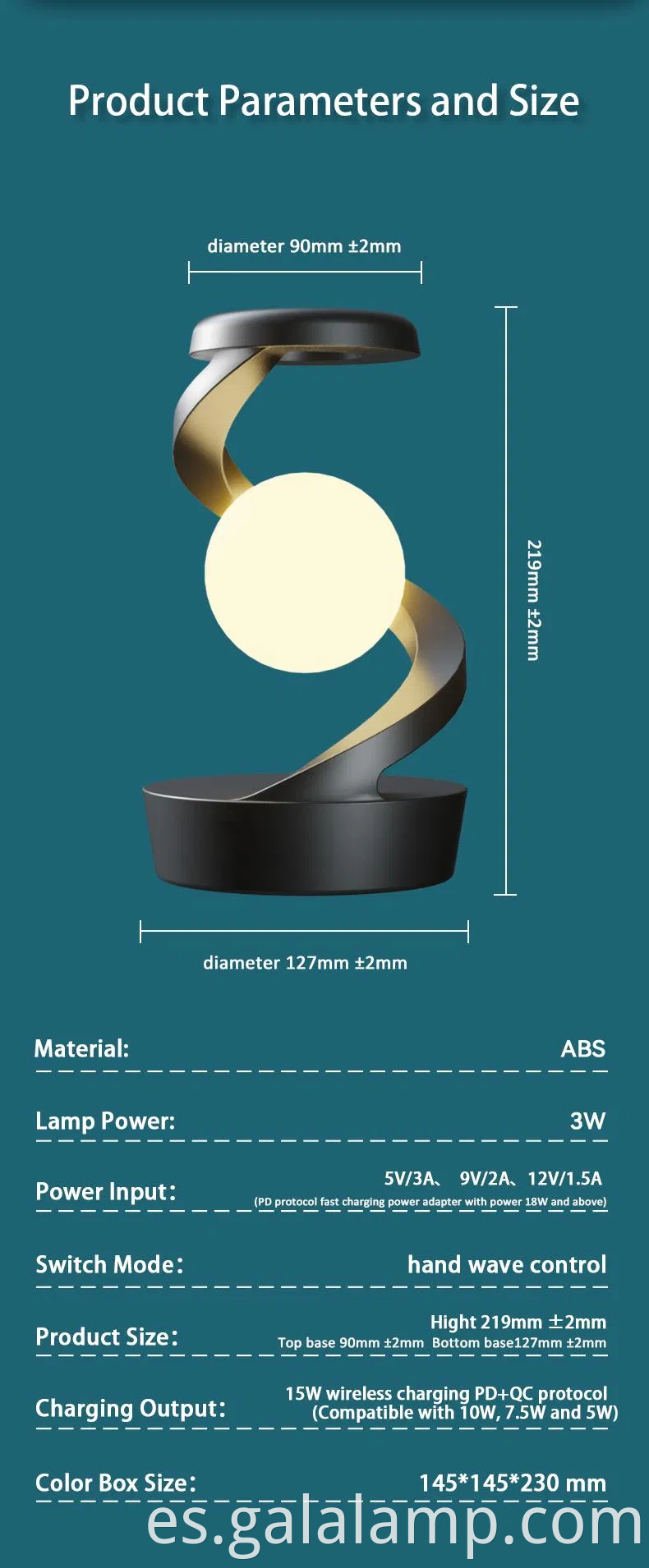 Elegante lámpara de suspensión giratoria de escritorio para alivio y decoración del estrés